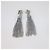 Orecchini a clip Oscar De La Renta Beaded Classic Short tassel Argento - vista 4