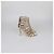 Sandali con tacco Rockstud Caged in pelle dorata Valentino D'oro - vista 3
