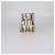 Sandali con tacco Rockstud Caged in pelle dorata Valentino D'oro - vista 5