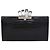 Clutch Alexander McQueen in pelle embossed croc nera con dettagli teschio Nero