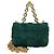 Bottega Veneta Green Intreccio Suede Padded Cassette Chain Bag Grün