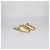 Pantofole Roman Stud in pelle dorata Valentino D'oro - vista 2