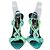 Sandali Slingback Gippy in gomma Cerulean/Giallo Fluo Saint Laurent Verde