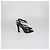 Sandales à bride à la cheville Nadja en satin noir Saint Laurent - vue 3