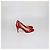 Prada Pumps mit runder Kappe aus rotem Lackleder und Plakette - Ansicht 3
