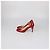 Prada Pumps mit runder Kappe aus rotem Lackleder und Plakette - Ansicht 4