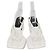 Sandali slide squadrati in pelle bianca Proenza Schouler Bianco