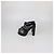Sandali platform Alexander McQueen in pelle nera con doppia fibbia Nero - vista 4
