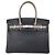 Hermès Borsa Birkin 30 Hermes Struzzo Black/Gris Agate Palladium Spazzolato Special Order Nero