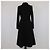 Loewe Black Wool Leather Trim Long Coat - view 3