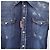 Camicia a maniche lunghe Dsquared2 in denim blu lavato e distressed - vista 4