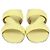 Bottega Veneta The Band Flat Slide in pelle Lime D'oro