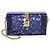 Clutch Dolce Box in acrilico con stampa pizzo Blu/Trasparente Dolce & Gabbana