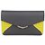 Clutch Sobre 2Jours de piel gris/amarillo Fendi