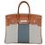 Hermès Borsa Birkin 35 Hermes Fauve/Natural Canvas e Pelle Barenia Permabrass Flag Rosso