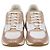 Sneakers basse Cosma in pelle e mesh beige/bianco Salvatore Ferragamo
