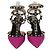Décolleté Valentino Rockstud Caged in pelle Magenta/Black Nero Rosa