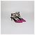 Décolleté Valentino Rockstud Caged in pelle Magenta/Black Nero Rosa - vista 2