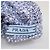 Scrunchie Prada in raso blu con strass Porpora - vista 5