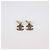 Orecchini Chanel CC placcati oro con perle sintetiche e cordoncino D'oro - vista 4