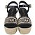 Sandali espadrillas con zeppa Dway in tela blu navy Christian Dior Nero