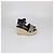 Sandali espadrillas con zeppa Dway in tela blu navy Christian Dior Nero - vista 3