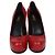 Escarpins à plateforme Tribtoo en cuir rouge Saint Laurent