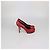 Escarpins à plateforme Tribtoo en cuir rouge Saint Laurent - vue 3