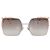 Fendi Pink/Brown Gradient Studded Oversized Sunglasses Multiple colors