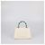 Mini mala Chanel Rainbow Coco Top Handle em pele acolchoada Off White Branco - vista 3