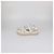 Sandali Espadrillas con Zeppa in Pelle Intrecciata Bianca Gianvito Rossi Bianco - vista 4