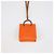 Hermès Ciondolo Shopping Bag in pelle arancione - vista 3
