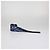 Hermès Hermes Bleu Marine Silk Les Cles a Pois Leather Fringes Twilly Blu - vista 3