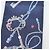 Hermès Hermes Bleu Marine Silk Les Cles a Pois Leather Fringes Twilly Blu - vista 6