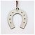 Hermès Paddock Horseshoe Bag Charm aus Swift-Leder bicolor Rot Beige - Ansicht 2