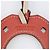 Hermès Paddock Horseshoe Bag Charm aus Swift-Leder bicolor Rot Beige - Ansicht 4