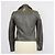 All Saints Dalby Bikerjacke aus Leder in Army Green Anthrazitgrau - Ansicht 3