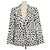 Autre Marque Blazer de tecido misto com bolinhas creme/preto Brandon Maxwell Cru