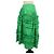 Autre Marque Falda midi de algodón con volantes verde Molly Goddard