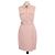 Vestido sin mangas de crepe rosa con cinturón Elisabetta Franchi