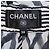 Pantalones anchos estampados de seda blanco/negro Chanel - vista 5