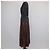 Autre Marque Vestido maxi Rixio Black/Brown em viscose com bolinhas e estampa de leopardo e mangas três quartos Marrom Preto - vista 2