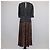 Autre Marque Vestido maxi Rixio Black/Brown em viscose com bolinhas e estampa de leopardo e mangas três quartos Marrom Preto - vista 3