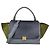 16 Céline Celine Trapeze Medium Handtasche aus tricolor Leder und Wildleder