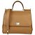 Borsa a mano Dolce & Gabbana Miss Sicily Large in pelle marrone