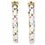 Orecchini a cerchio Louis Vuitton x Takashi Murakami Toile Gold Tone D'oro