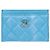 Tarjetero Chanel de piel acolchada azul iridiscente CC