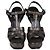 Saint Laurent Tribute Plateau-Sandaletten aus metallischem Crackle-Leder