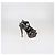 Saint Laurent Tribute Plateau-Sandaletten aus metallischem Crackle-Leder - Ansicht 3