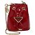 Mini pochette in pelle verniciata rossa Prada Rosso